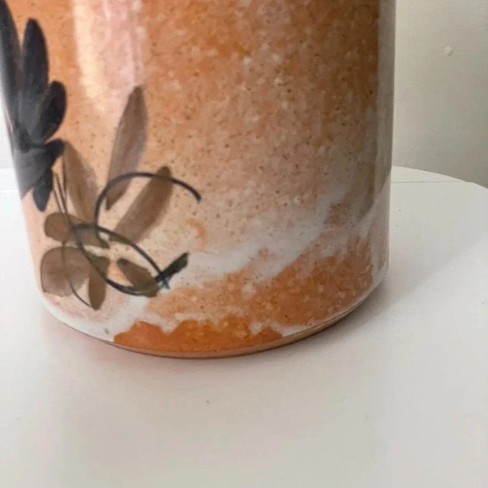Vintage French Herbes de Provence Ceramic Canister Cork Lid Made in France